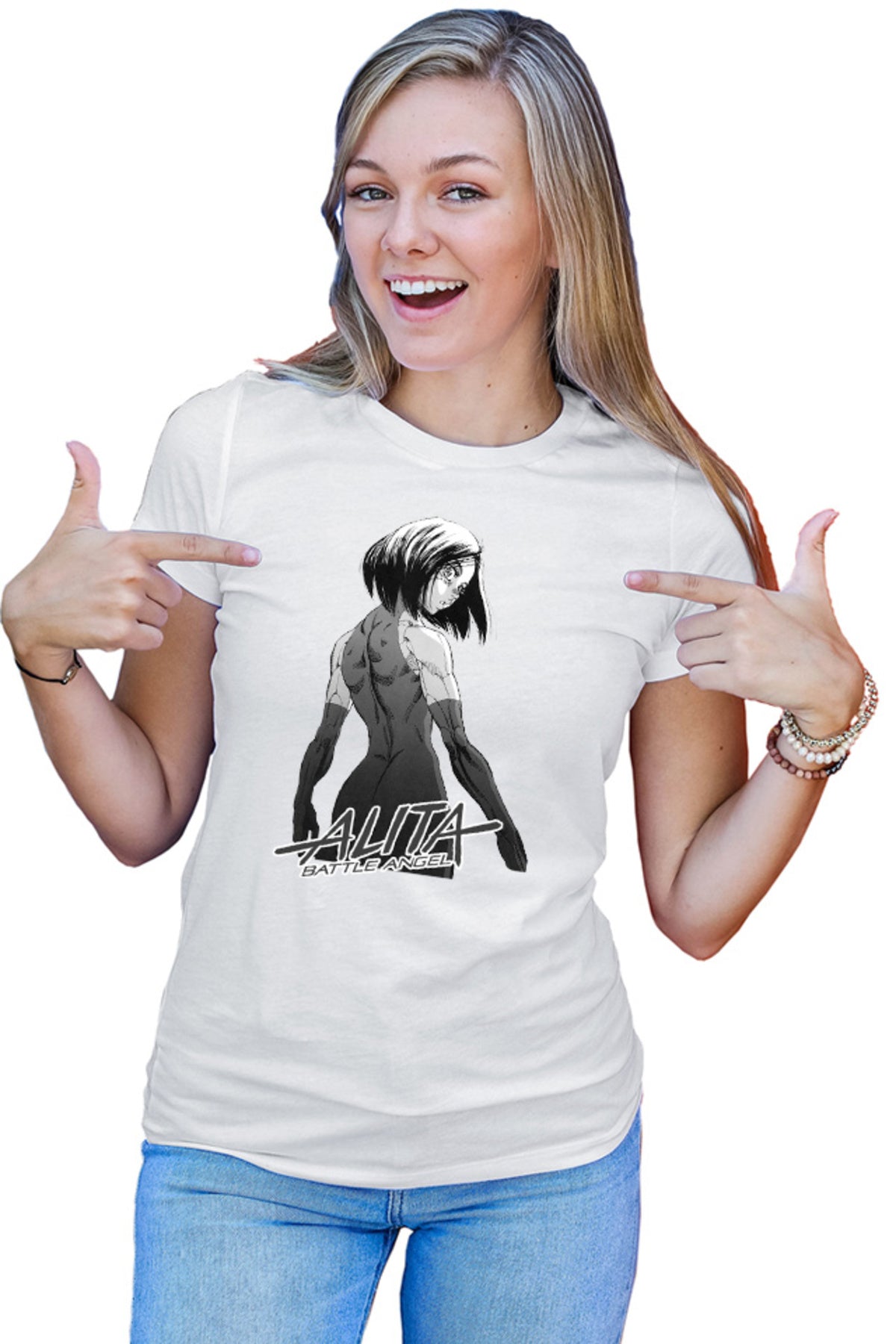 Tricou dama Battle Angel Alita Gally Weapon Mecha Otaku
