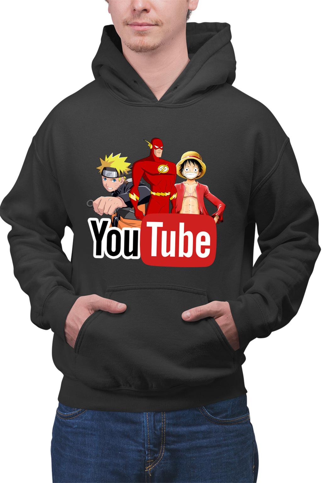 Hanorac barbati The Flash Naruto One Piece Anime Cartoon