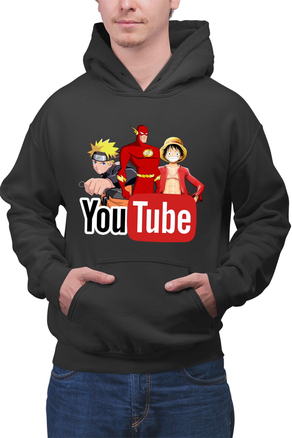 Hanorac barbati The Flash Naruto One Piece Anime Cartoon