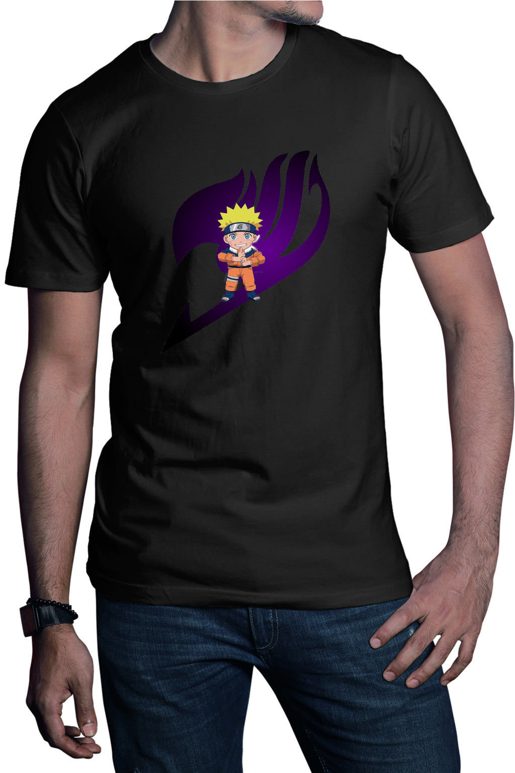 Tricou barbati Fairy Tail Logo Emblem Naruto Chibi