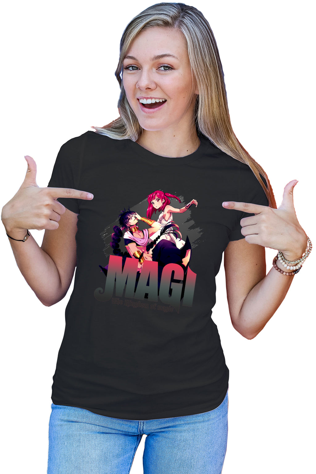 Tricou dama Magi The Labyrinth of Magic Morgiana Judar Black Cromatics