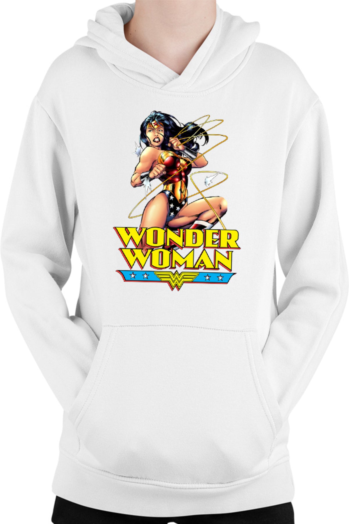 Hanorac copii Wonder Woman String Energy Retro Illustration American