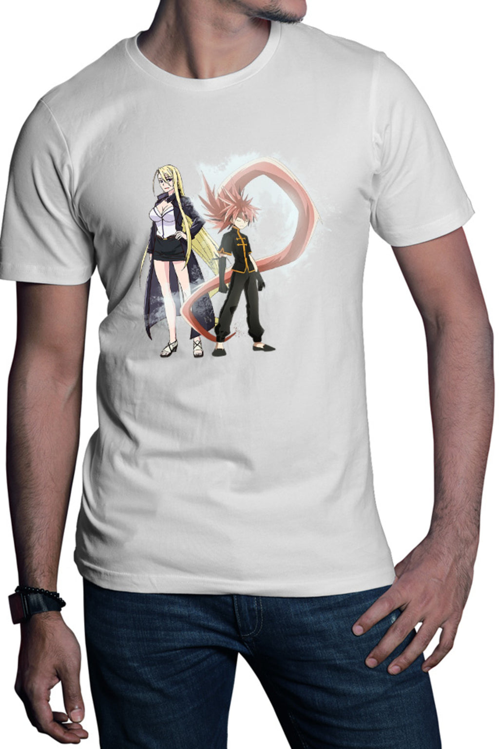 Tricou barbati UQ Holder Touta McDowell Super Power Cosplay Otaku