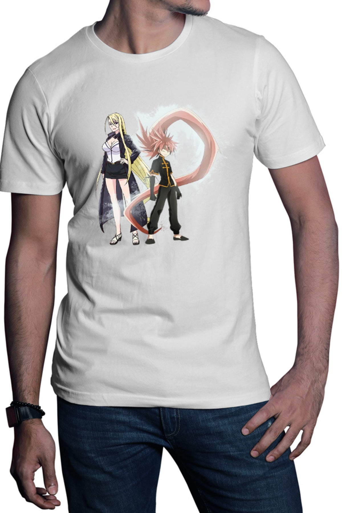Tricou barbati UQ Holder Touta McDowell Super Power Cosplay Otaku