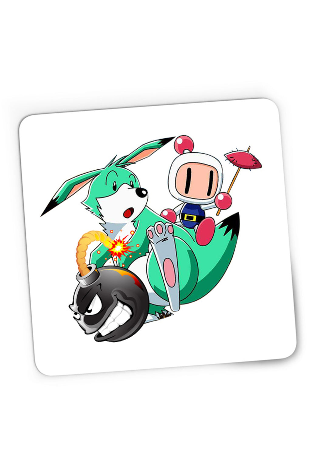 Mousepad Gaming Bomberman Pokemon Children Game Vintage, 21x19 cm