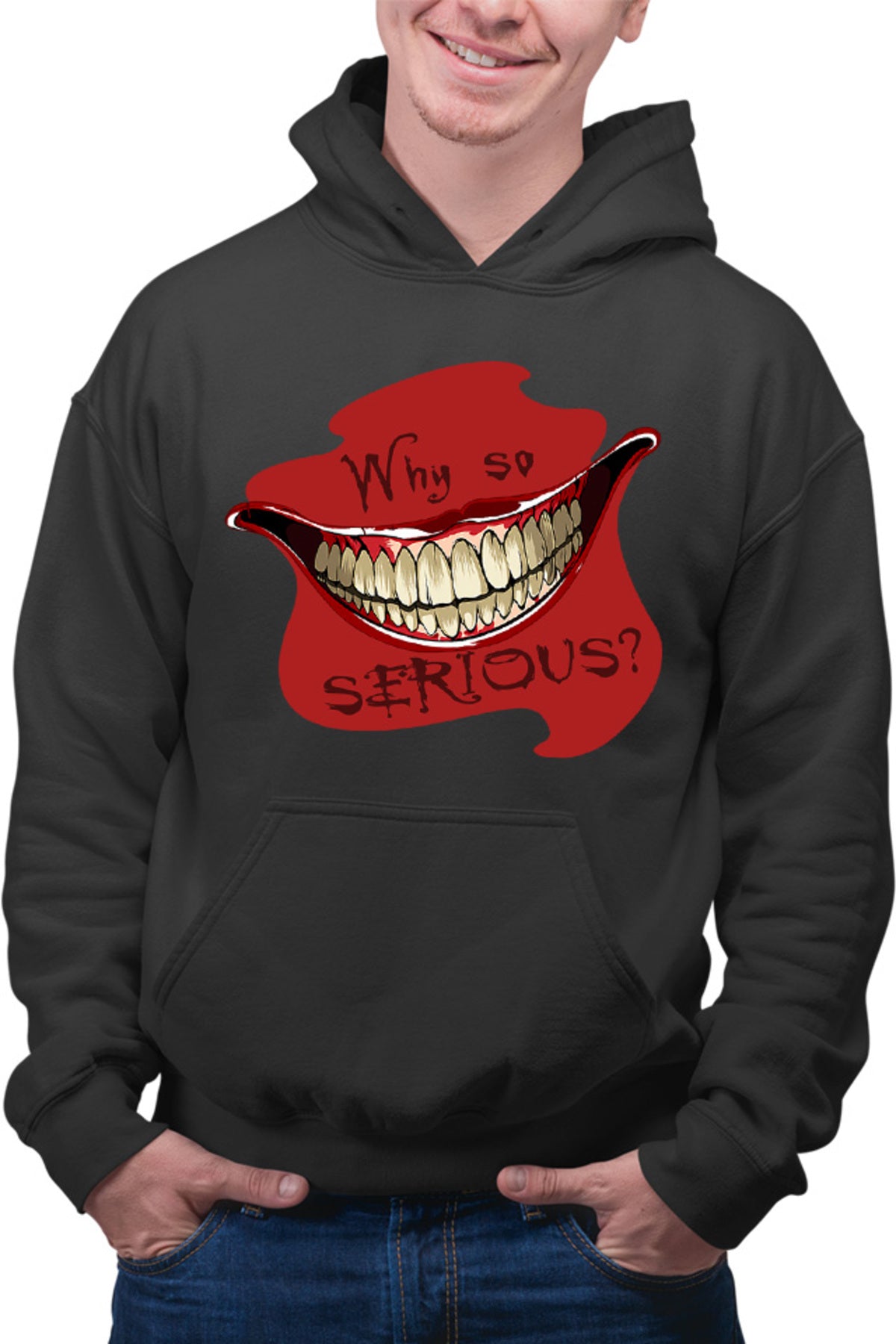 Hanorac barbati Joker Why Serious Smile Horror