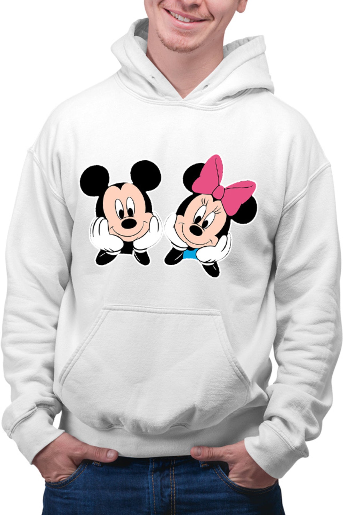 Hanorac barbati Mickey Mouse Minnie Couple Love Cute