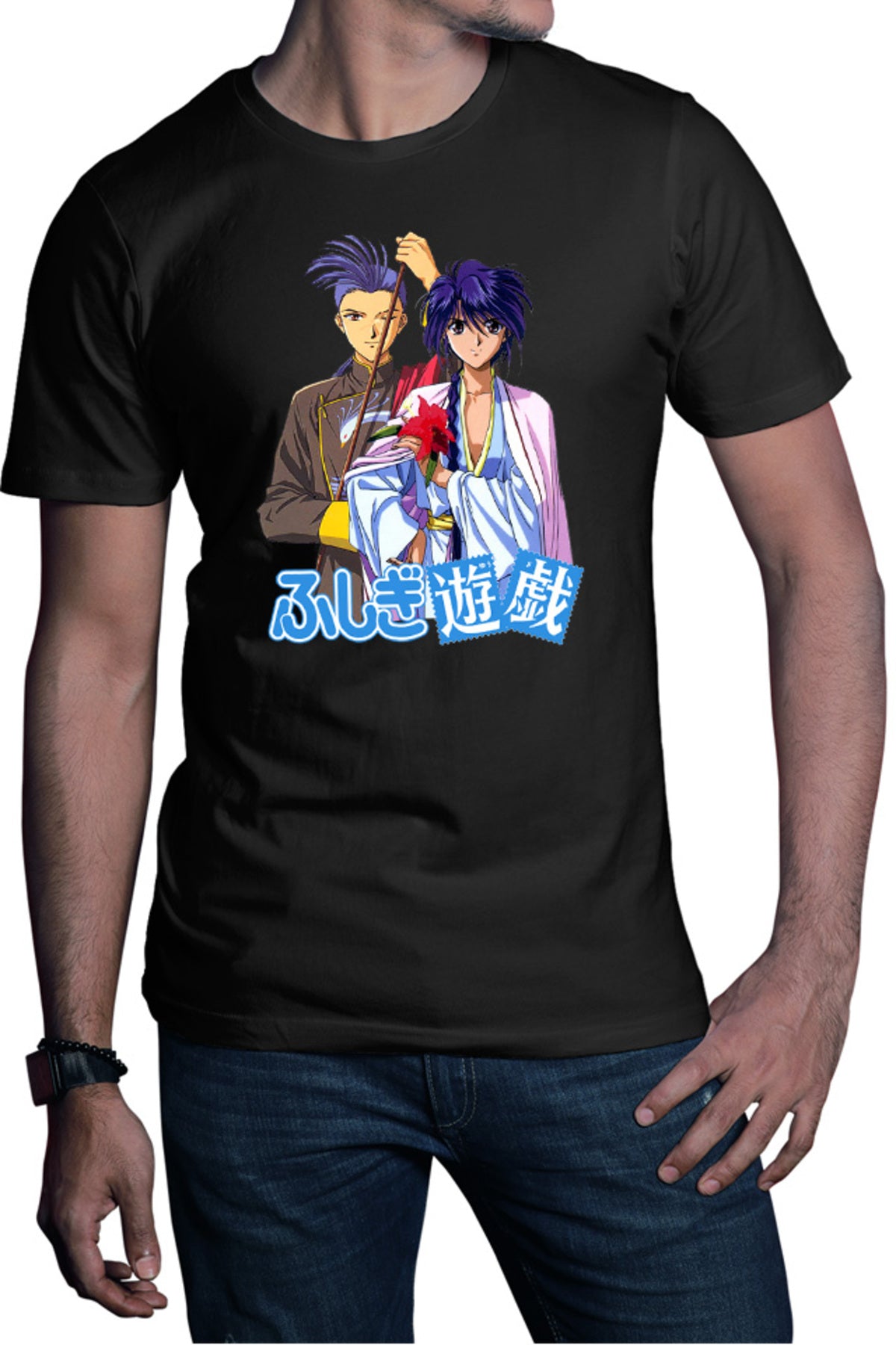Tricou barbati Fushigi Yuugi Chichiri Noriko Friends Action Isekai