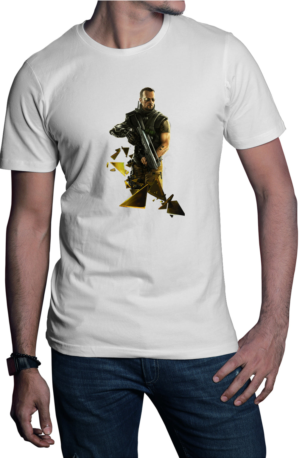 Tricou barbati Deus Ex Human Revolution Cyberpunk Icarus Effect