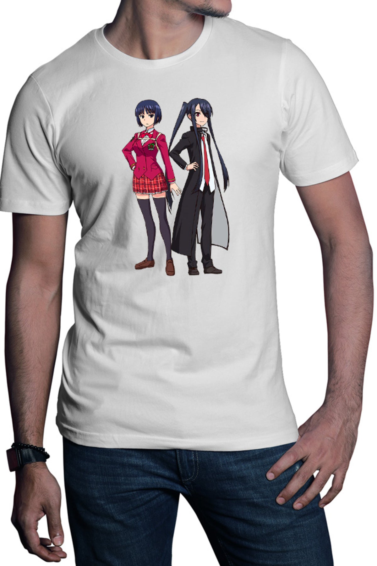 Tricou barbati UQ Holder Kuroumaru Orte School Uniform Anime Girl