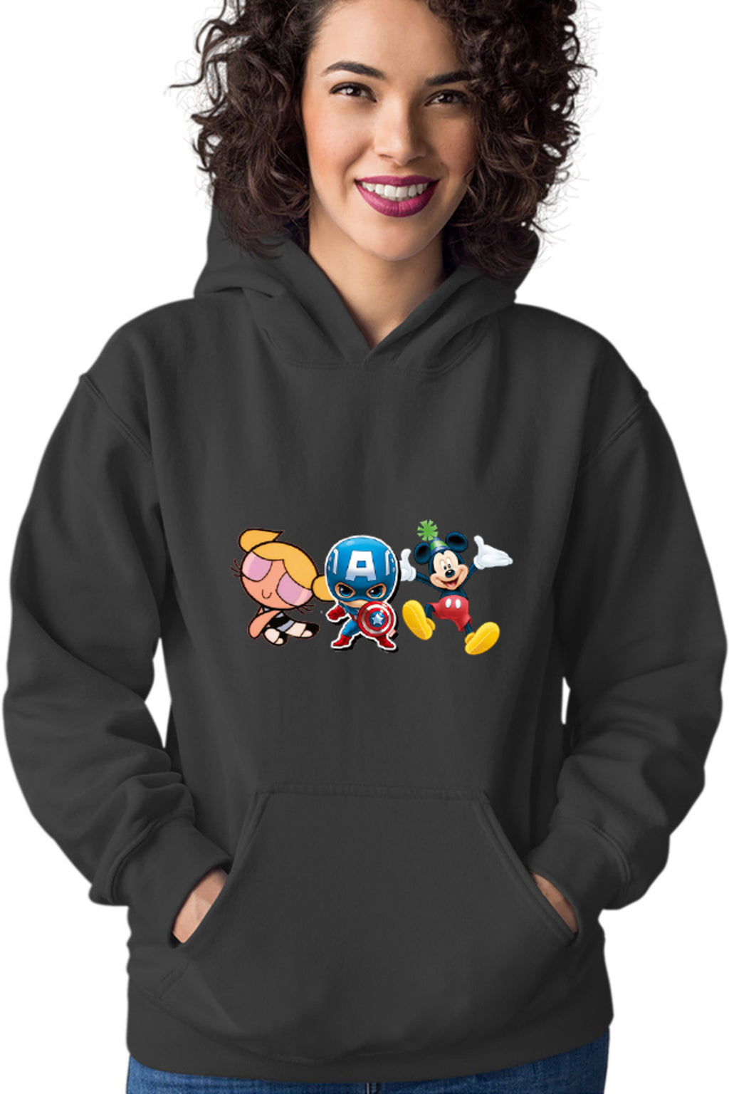 Hanorac dama Captain America Chibi Small Cute Mickey Mouse Powerpuff