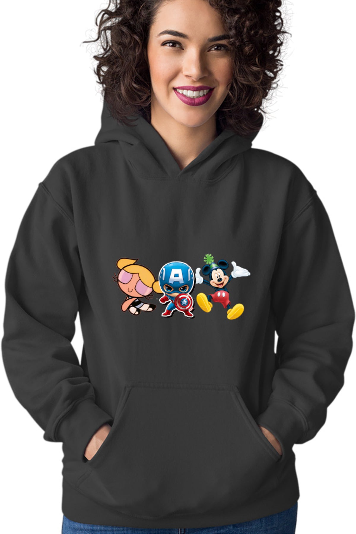 Hanorac dama Captain America Chibi Small Cute Mickey Mouse Powerpuff