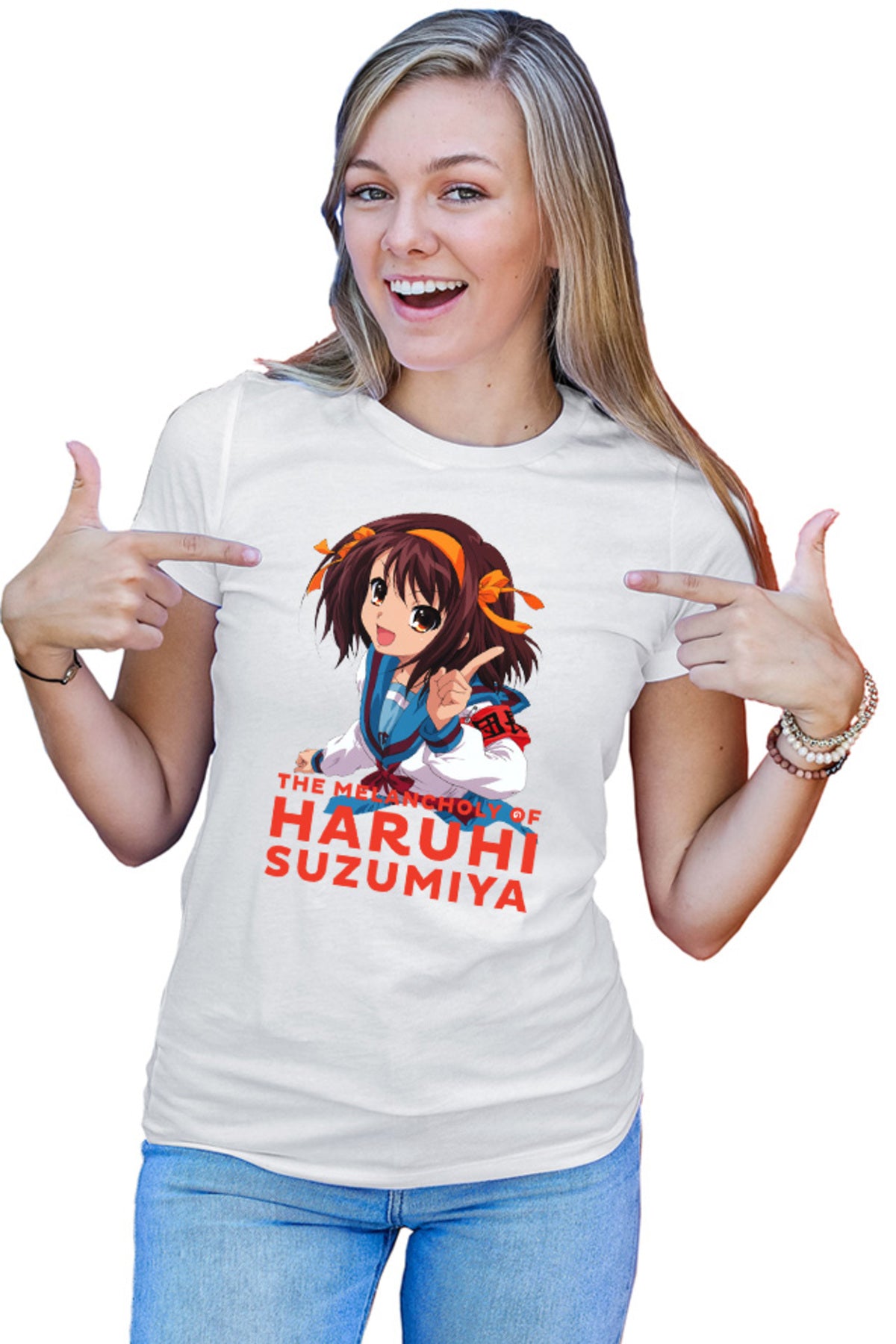 Tricou dama Haruhi Suzumiya SOS Club President Sci-fi Anime Otaku
