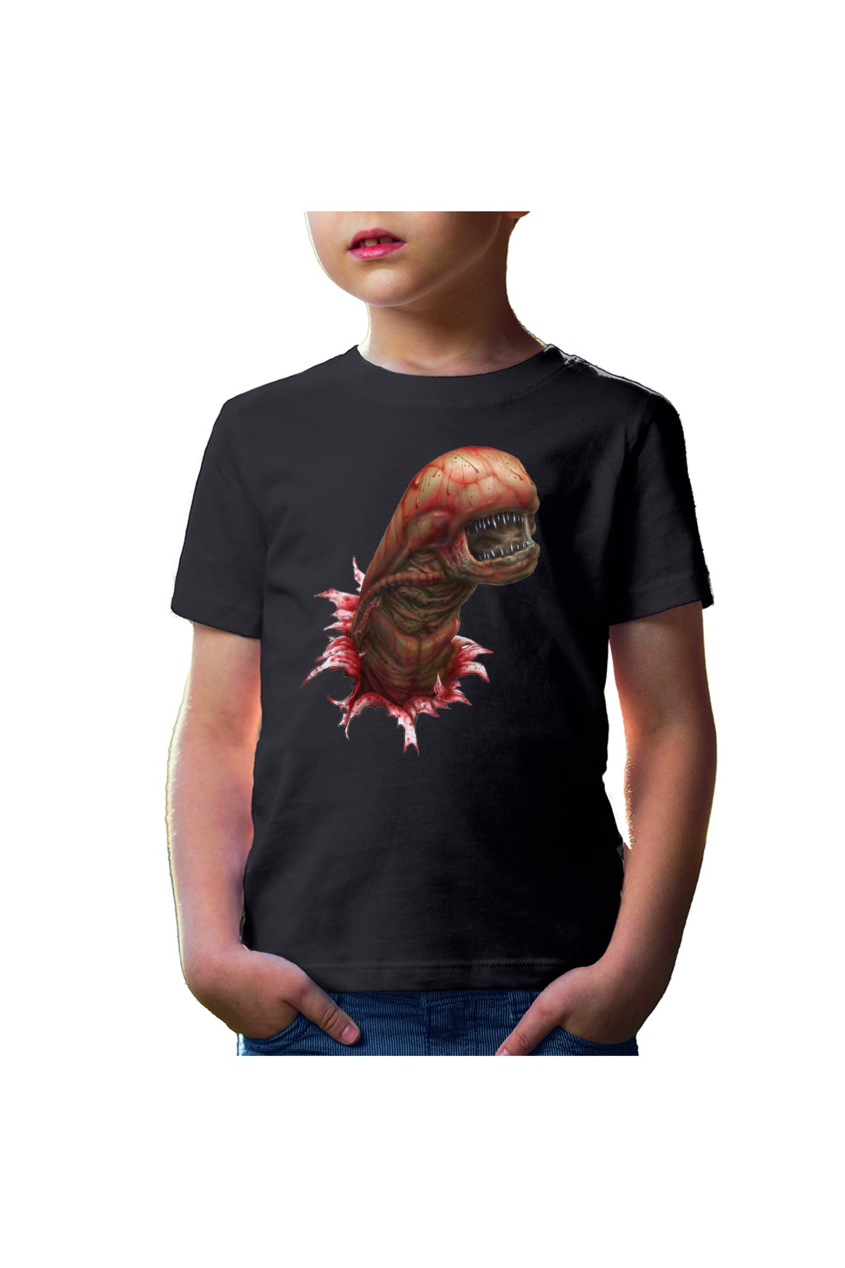 Tricou copii Predator Alien Baby Red Monster Terminator