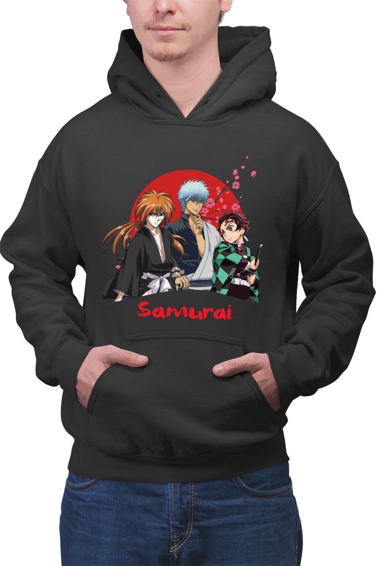 Hanorac barbati Rurouni Kenshin Samurai Trio Text Sepuku