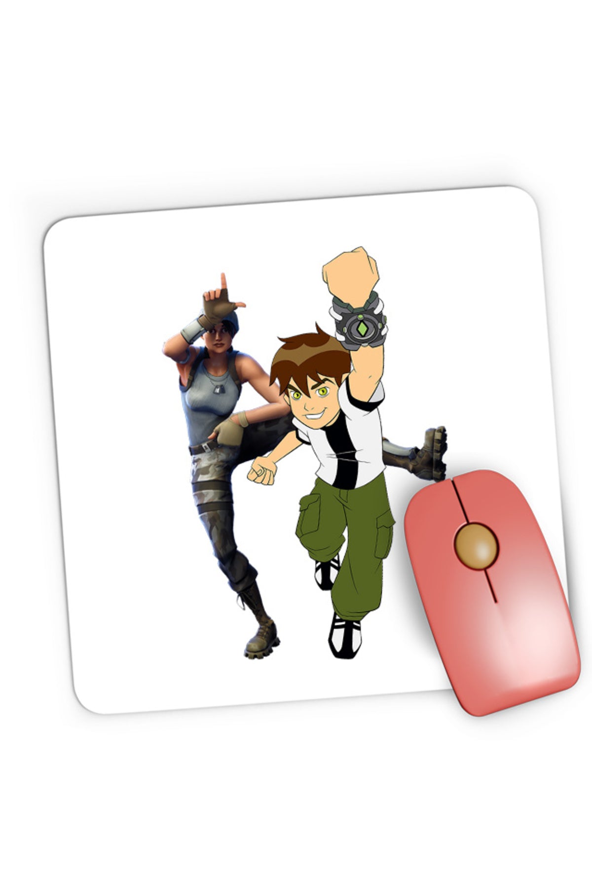 Mousepad Gaming Ben10 Jump Comics Fortnite Game Children Dance Fun, 21x19 cm