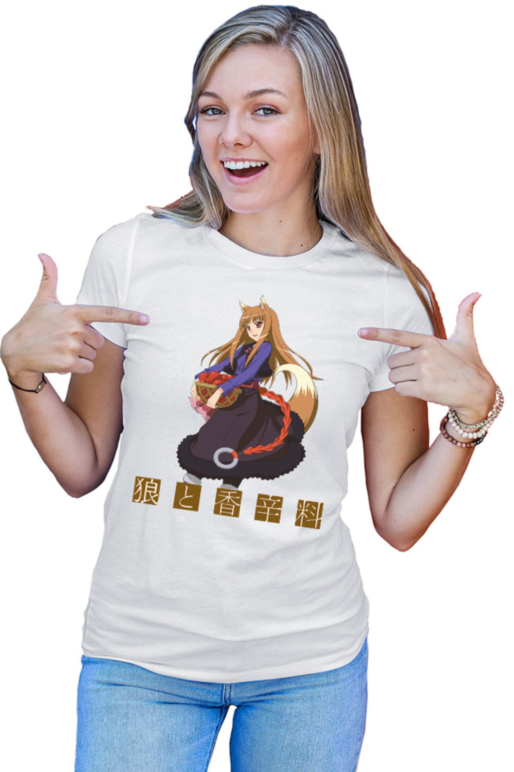 Tricou dama Spice And Wolf Holo Apple Fantasy Otaku Cosplay