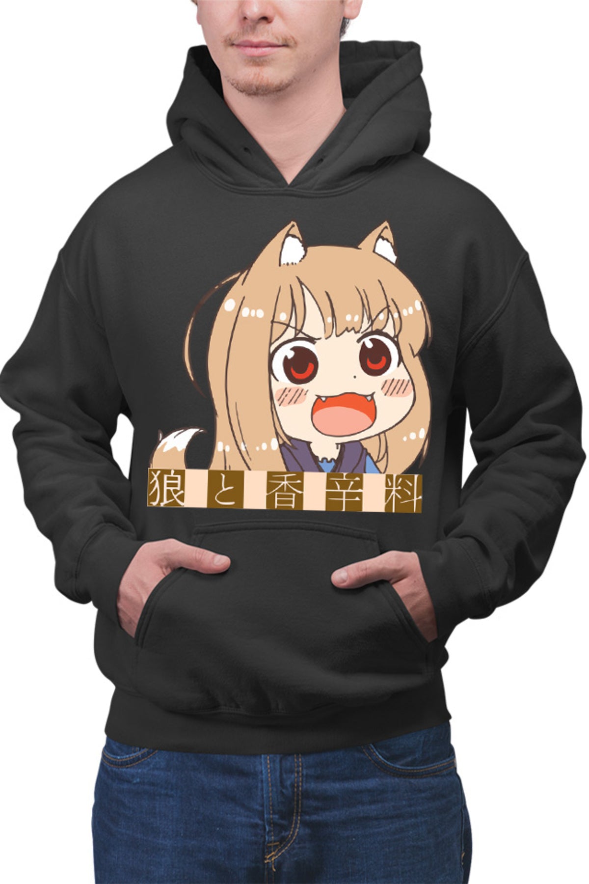 Hanorac barbati Spice And Wolf Chibi Holo Supernatural