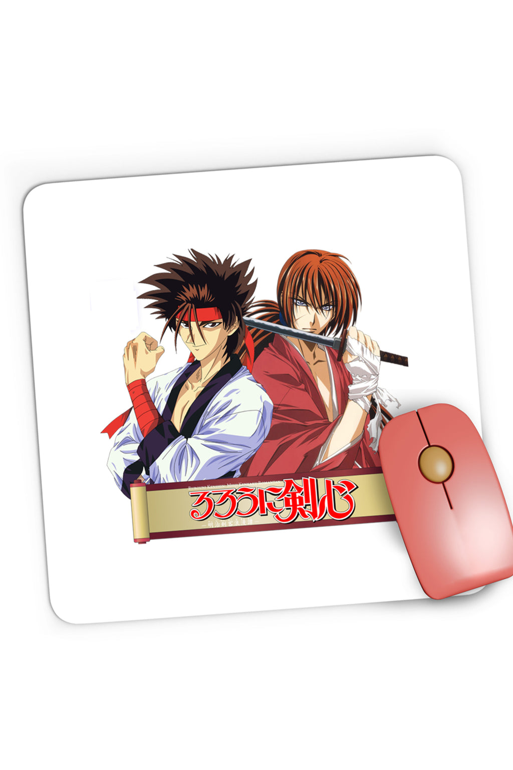 Mousepad Gaming Rurouni Kenshin Sanosuke Kenshin Manuscript, 21x19 cm