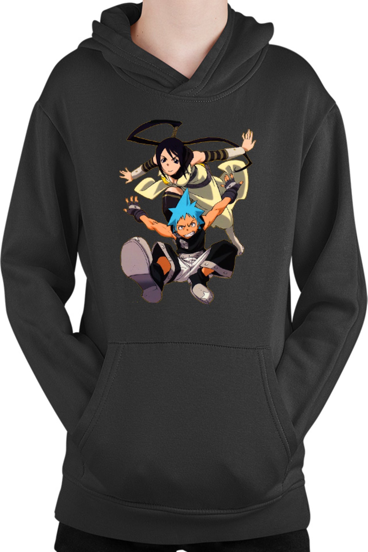 Hanorac copii Soul Eater Black Star Tsubaki Partner Supranatural Anime