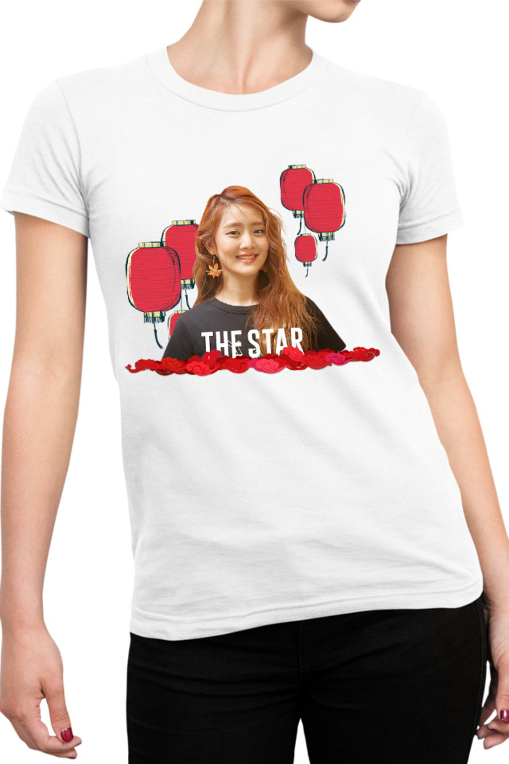 Tricou dama I-DLE Flower Concert Lamps Music Big Hit
