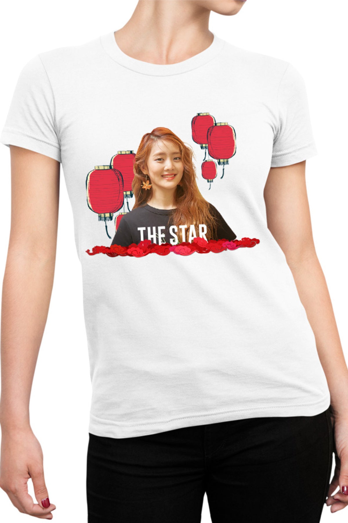 Tricou dama I-DLE Flower Concert Lamps Music Big Hit