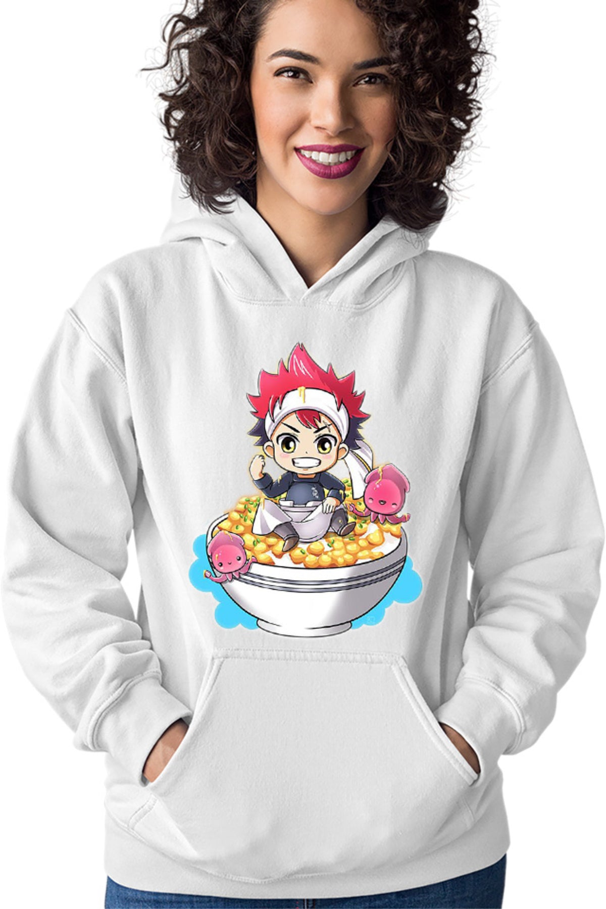 Hanorac dama Food Wars Chibi Souma Rice Bow Anime Kage