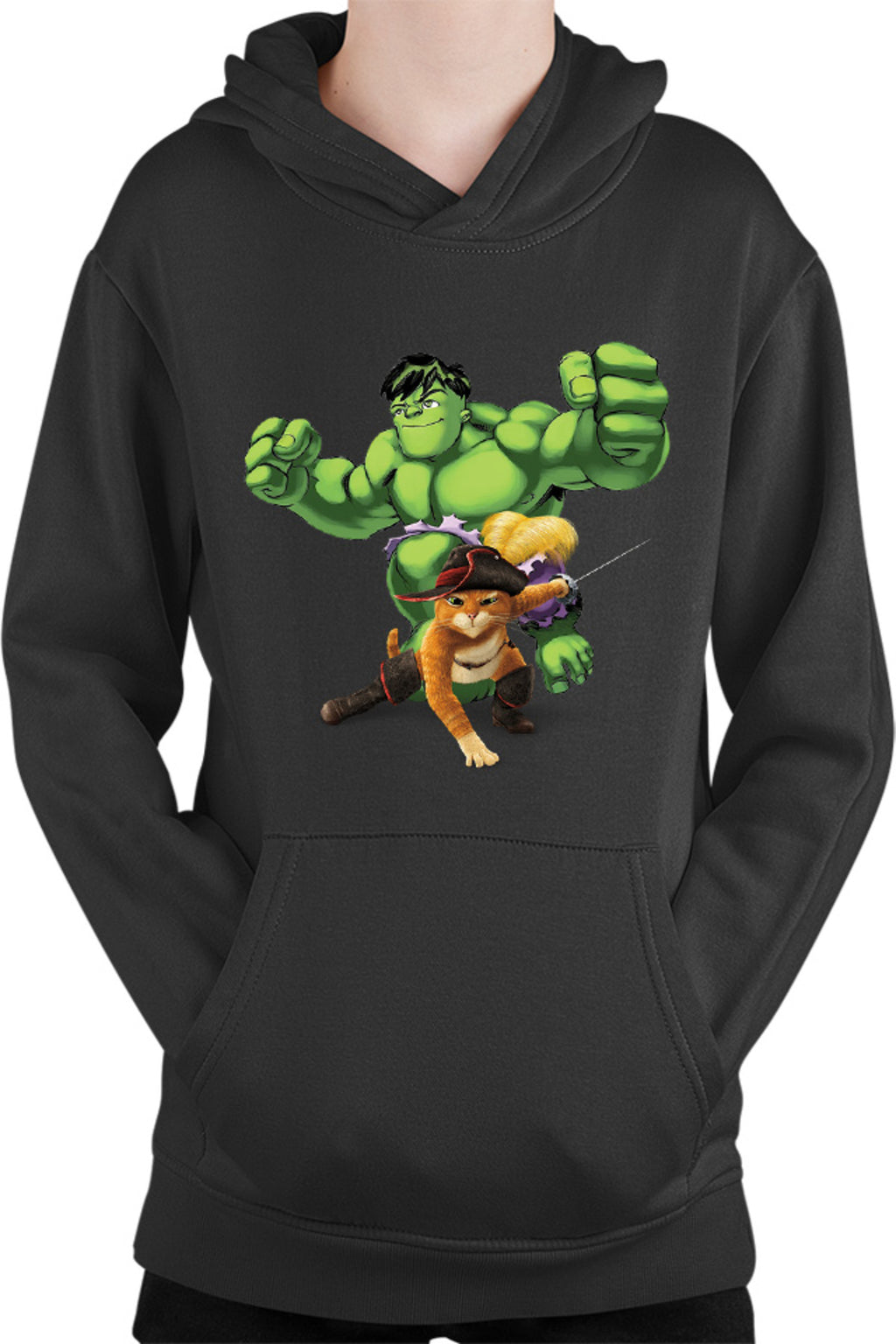 Hanorac copii Shrek Puss In The Boots Hulk Marvel DC Cat
