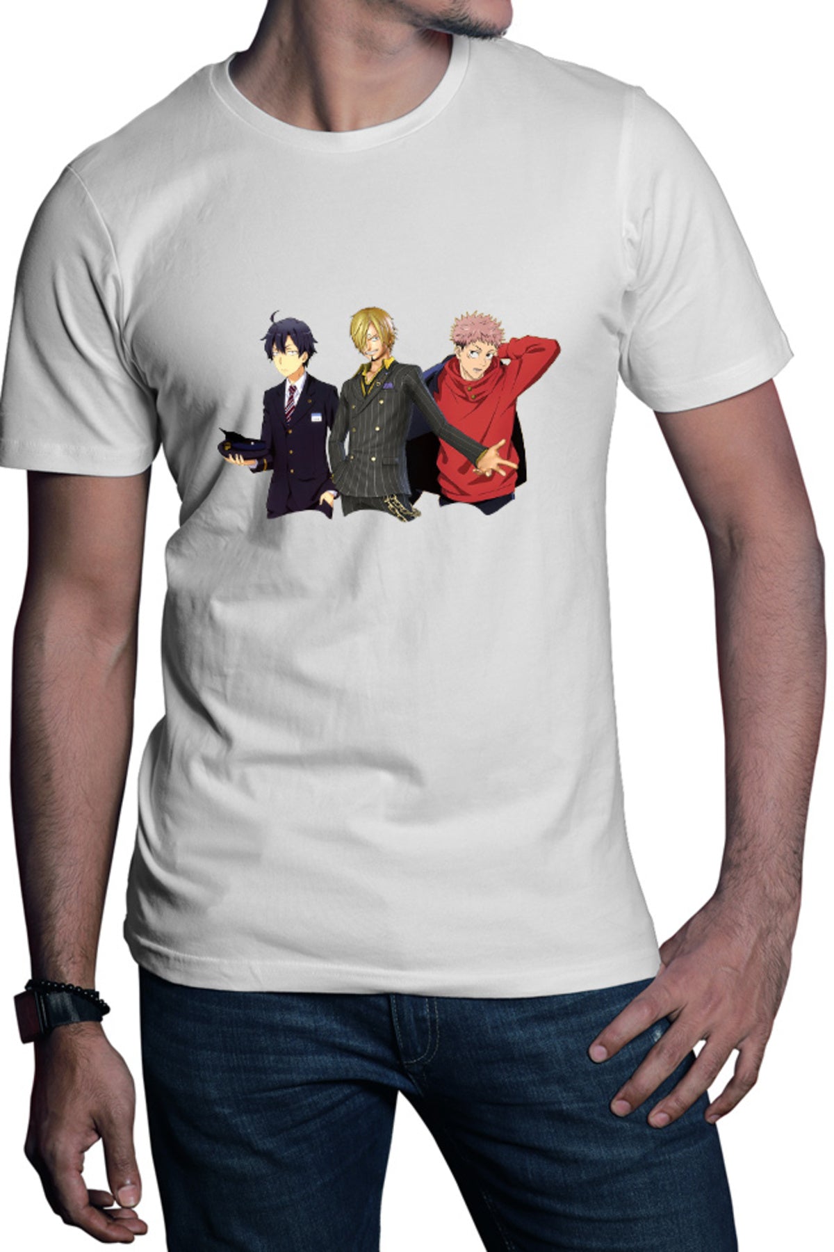 Tricou barbati OreGairu Hikigaya Jujutsu Kaisen Itadori One Piece