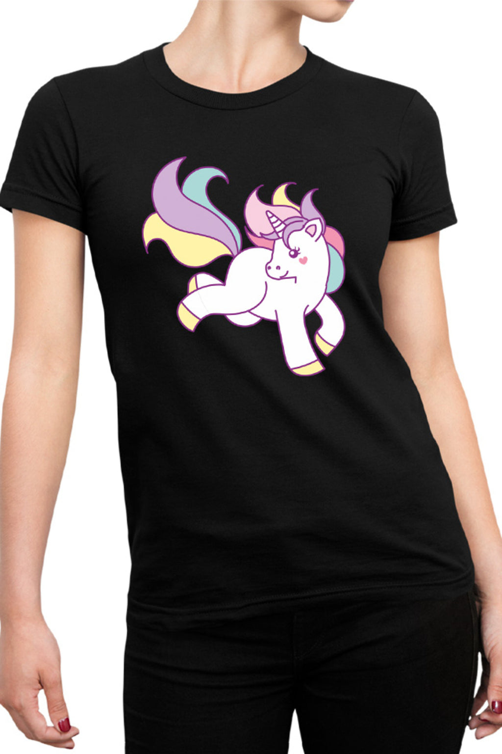 Tricou dama Unicorn Squad Happy Beautiful Rainbow