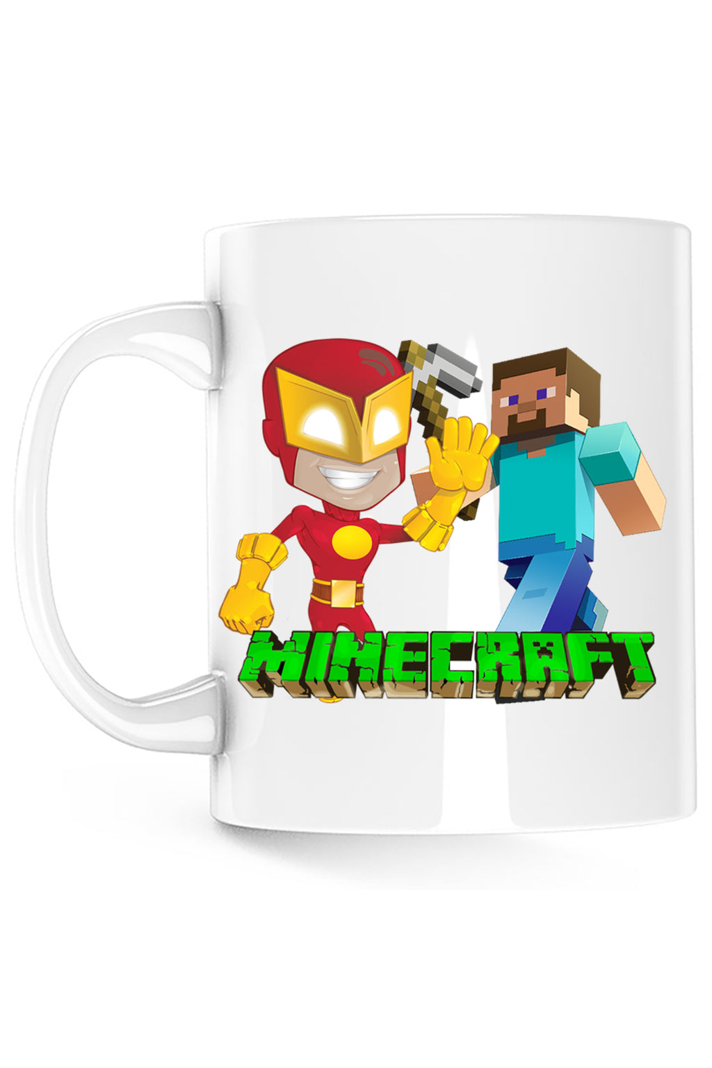 Cana The Flash Minecraft Steve Super Hero, alba, 330 ml