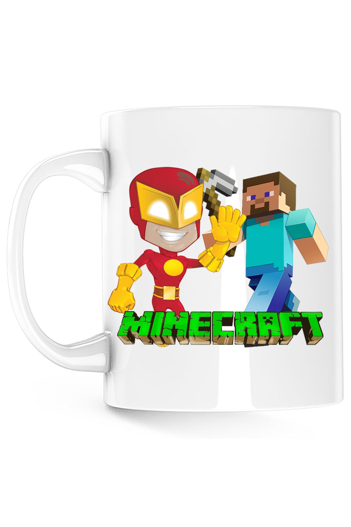 Cana The Flash Minecraft Steve Super Hero, alba, 330 ml