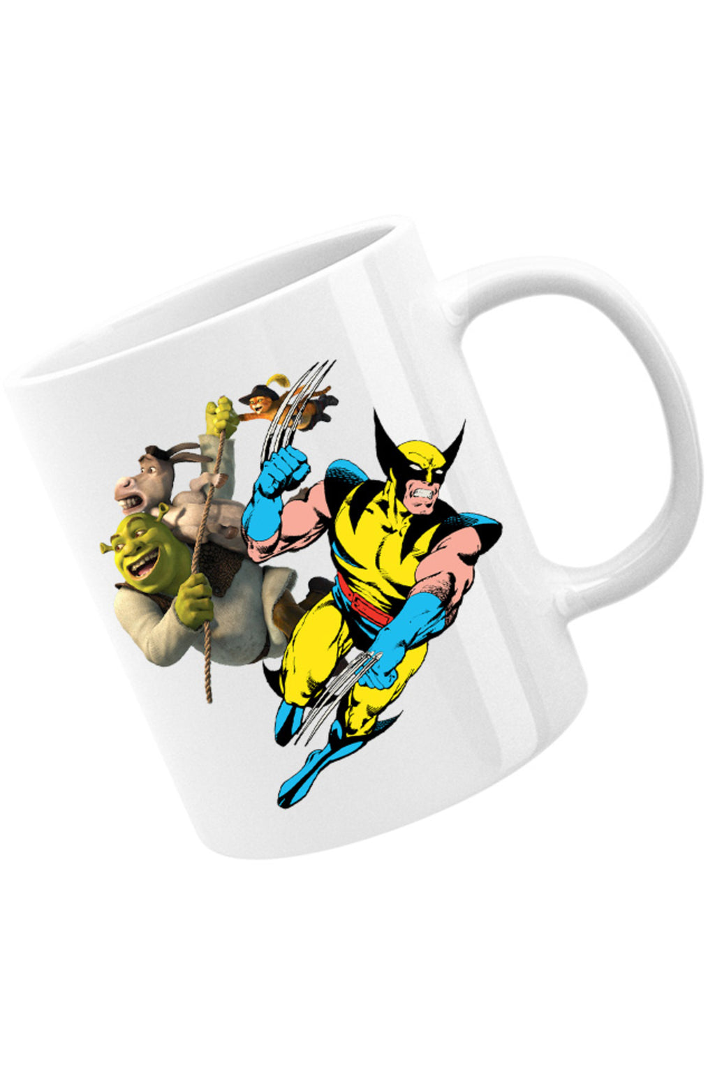 Cana Wolverine Shrek Rope Marvel DC, alba, 330 ml