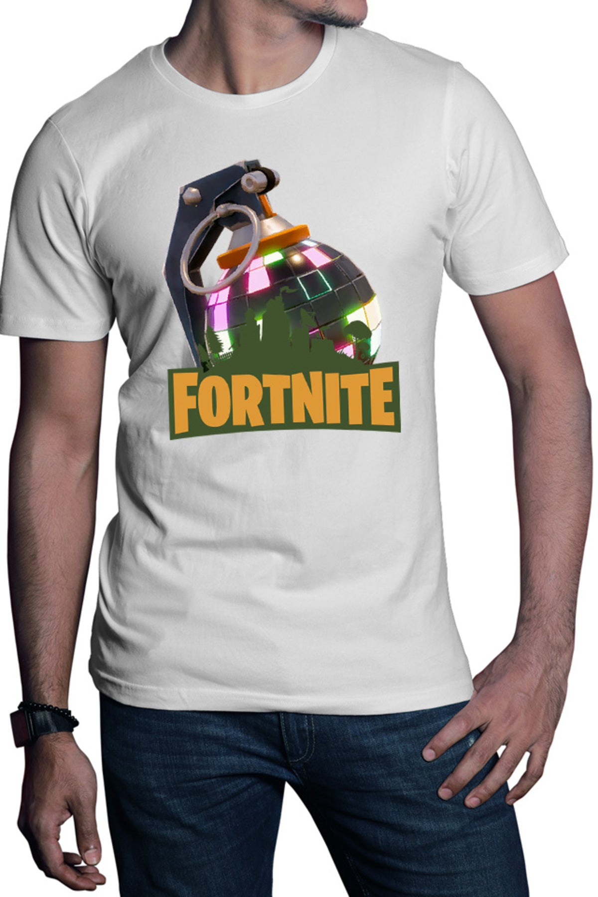 Tricou barbati Fortnite Colorful Game Children Skins Building Map