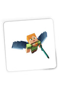 Mousepad Gaming Minecraft Elytra Nether End Fly Dragon End Game, 21x19 cm