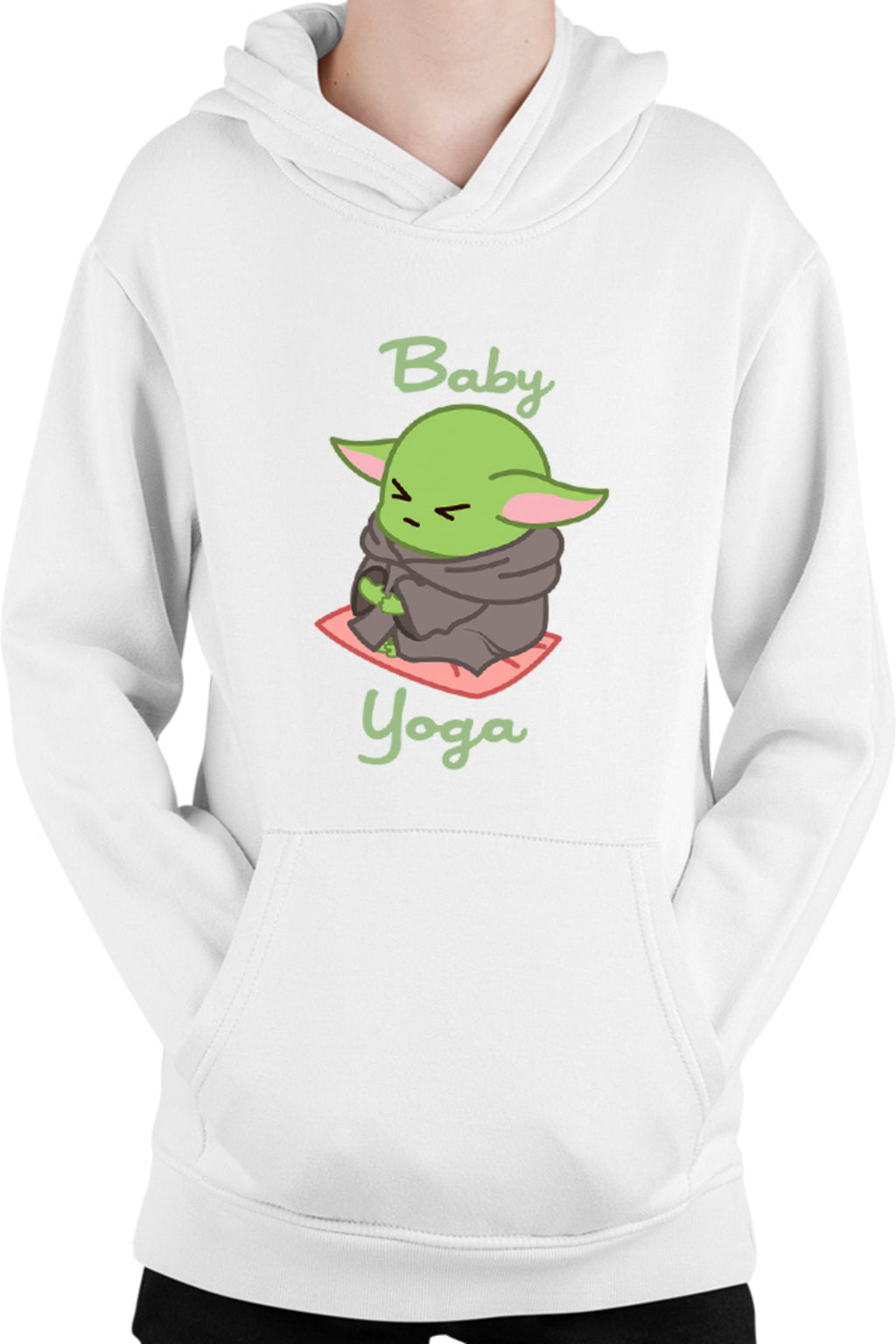 Hanorac copii Baby Yoda Meditate Morning Stress