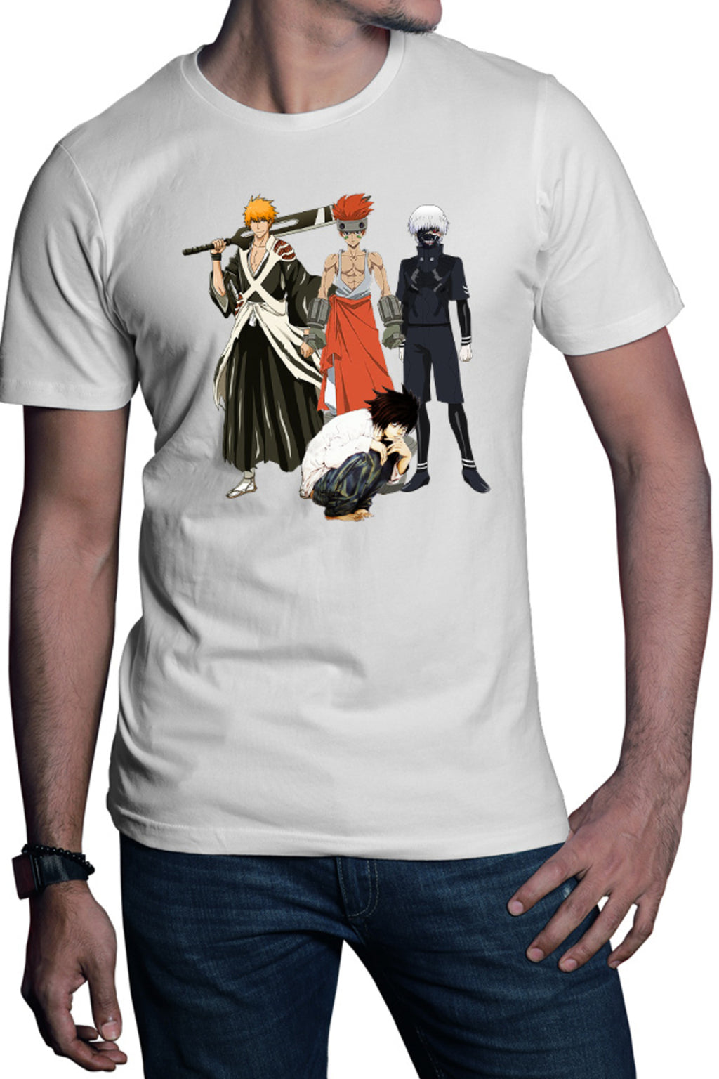 Tricou barbati Hoshin Engi Nataku Ichigo Bleach Kaneki Tokyo Ghoul Death Note