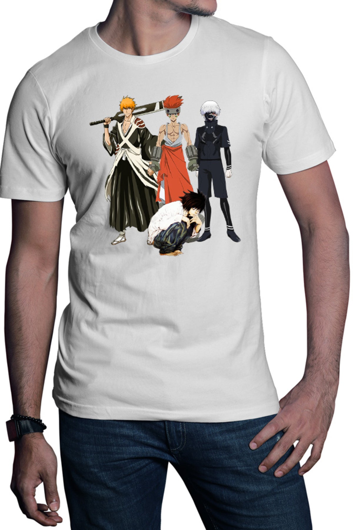 Tricou barbati Hoshin Engi Nataku Ichigo Bleach Kaneki Tokyo Ghoul Death Note