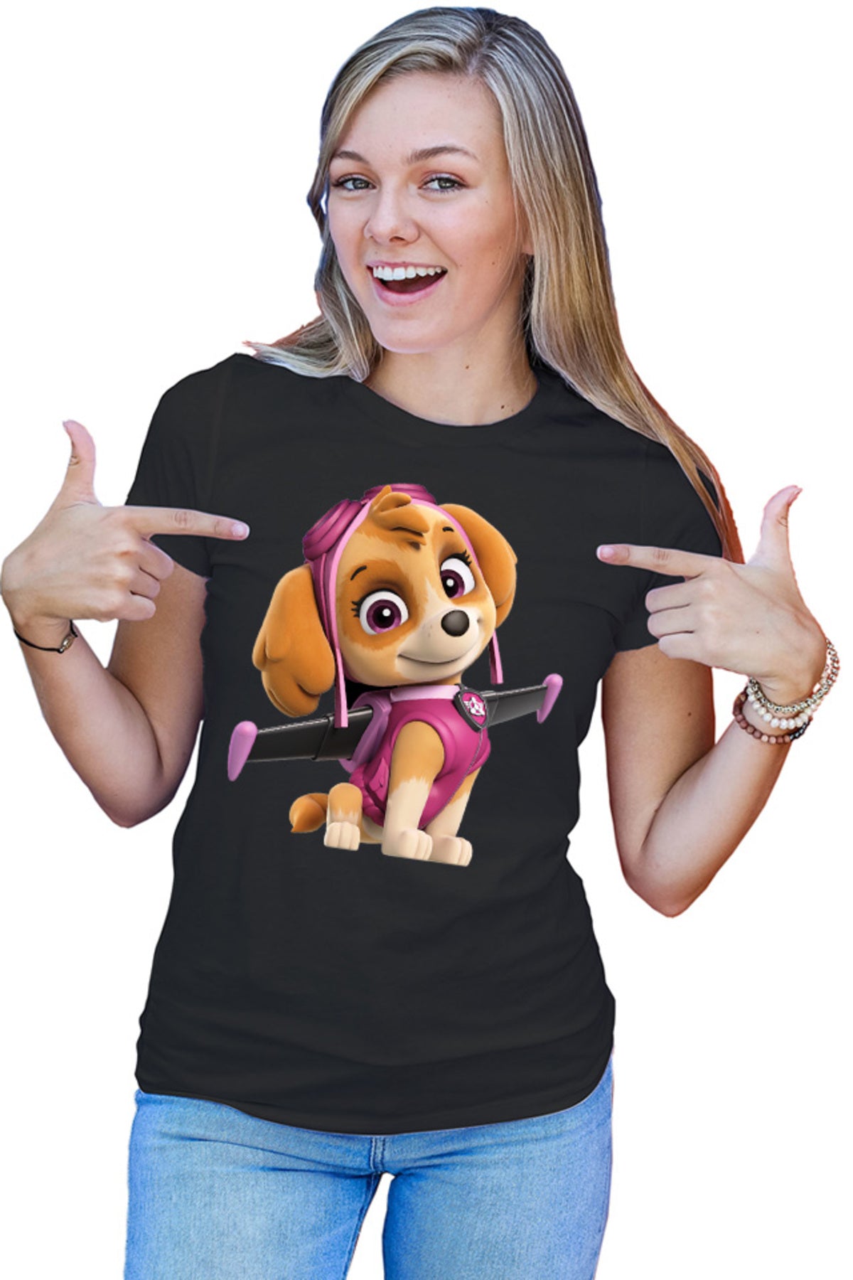 Tricou dama Paw Patrol Skye Illustration Cockapoo Puppy