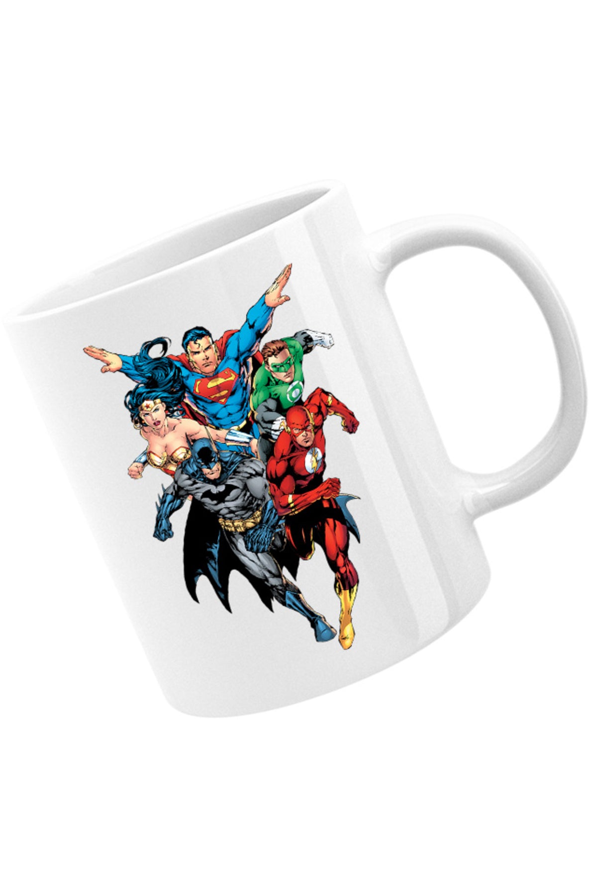 Cana Wonder Woman Avangers Justice League Batman Ironman Flash, alba, 330 ml