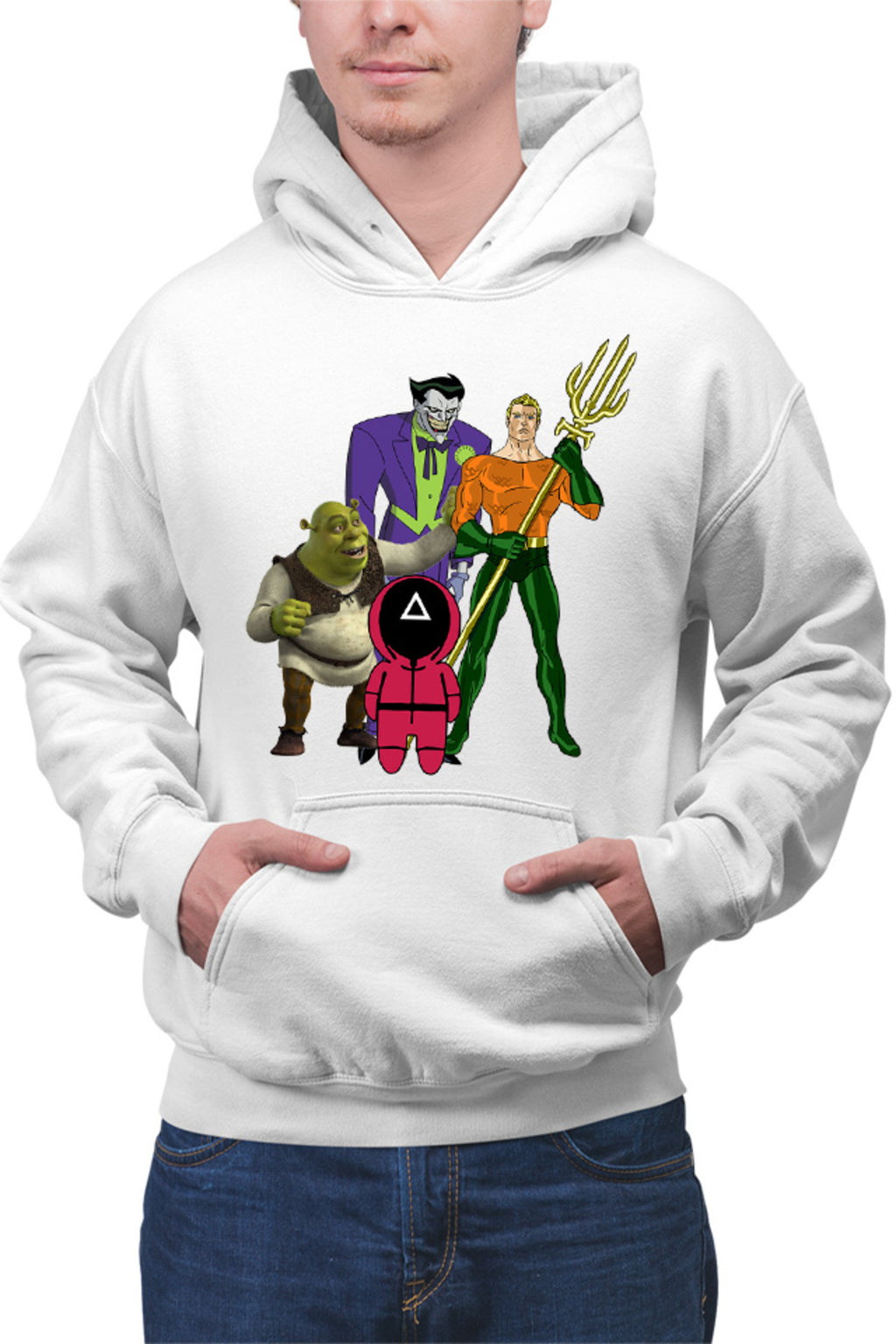 Hanorac barbati Aquaman Squid Games Shrek Joker Comics Batman Marvel