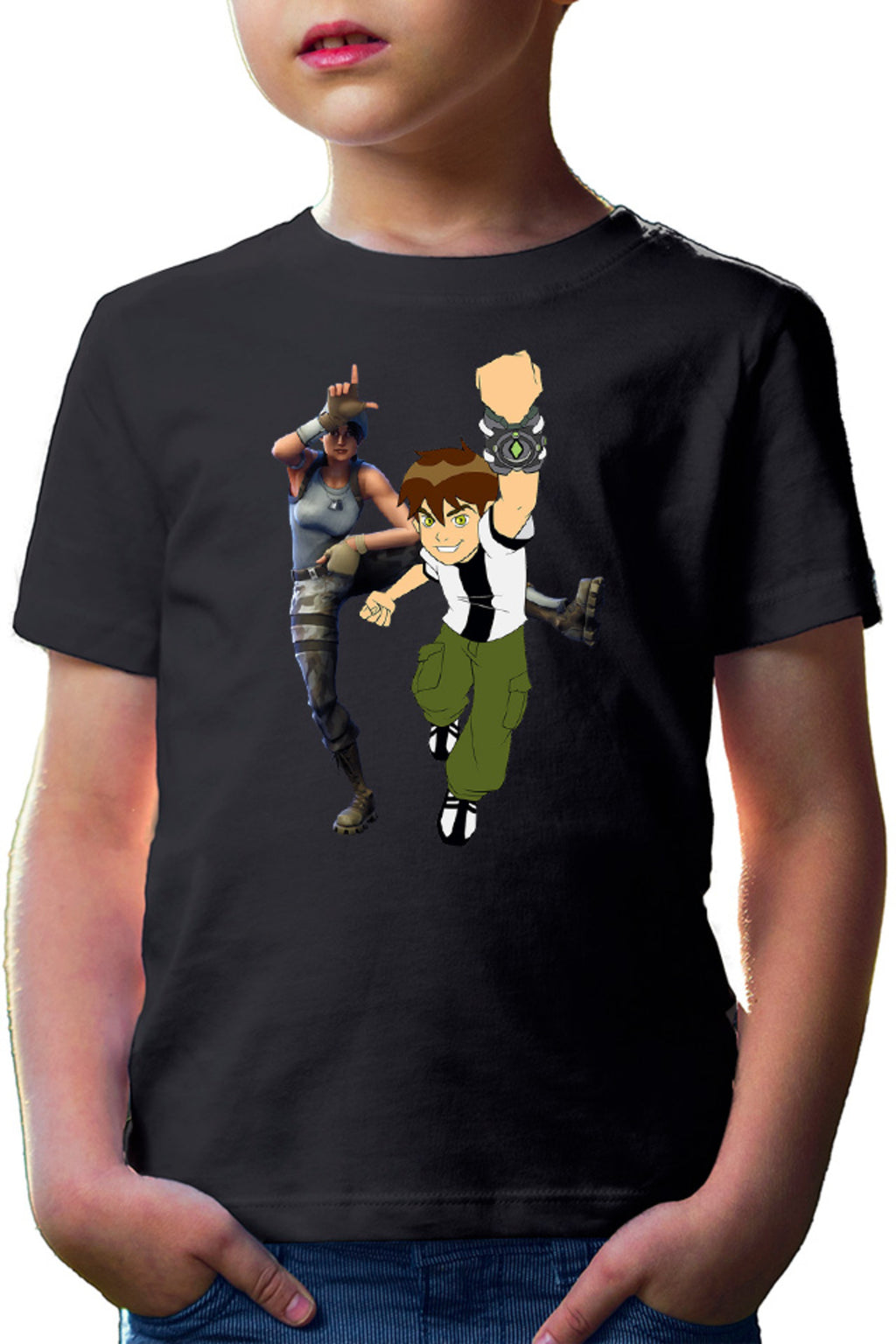 Tricou copii Ben10 Jump Comics Fortnite Game Children Dance Fun
