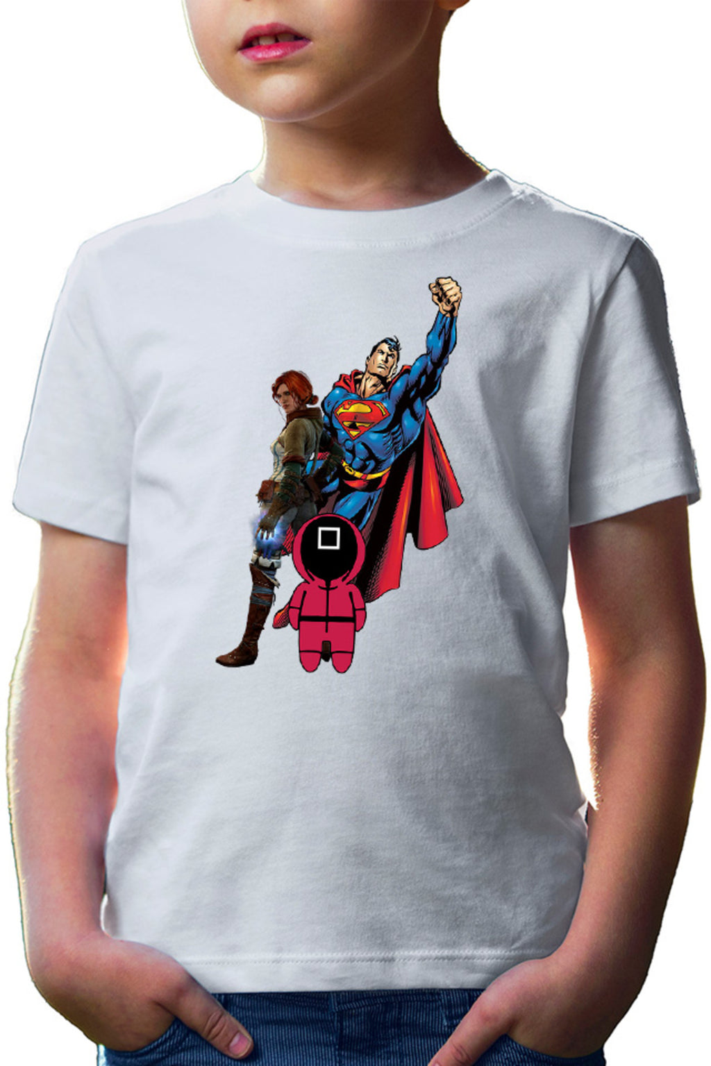 Tricou copii Squid Game Superman Witcher Triss Superpowers