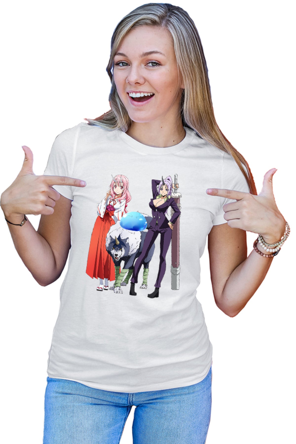 Tricou dama TenSura Slime Isekai Shuna Ranga Rinmuru Shin Anime