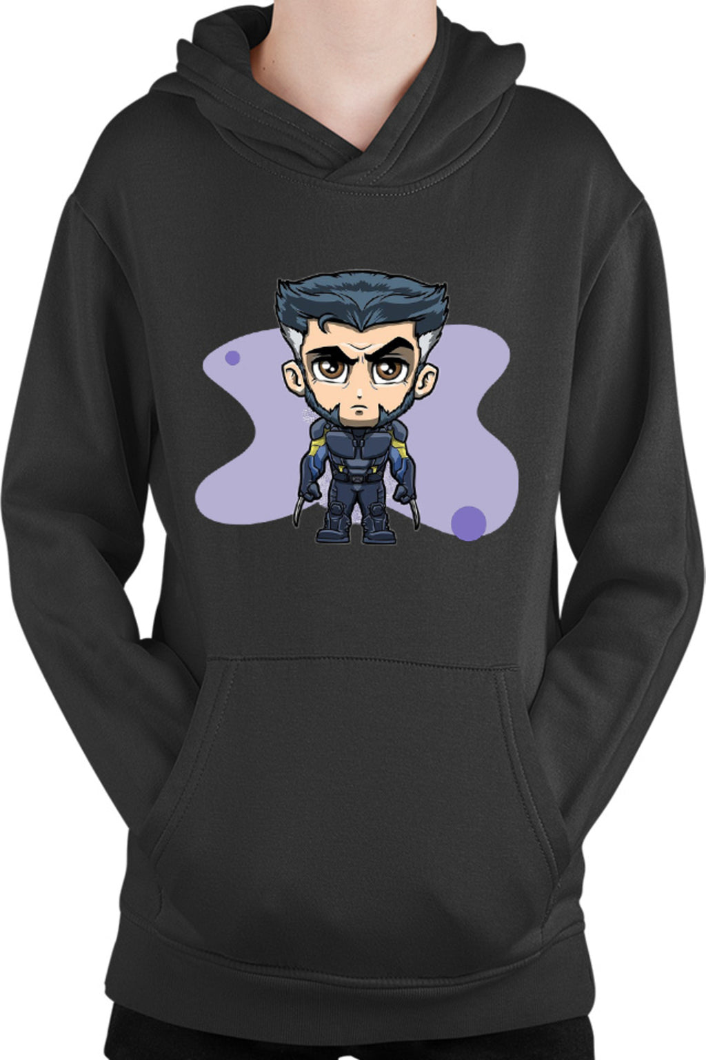 Hanorac copii Wolverine Chibi Anime Claws Angry