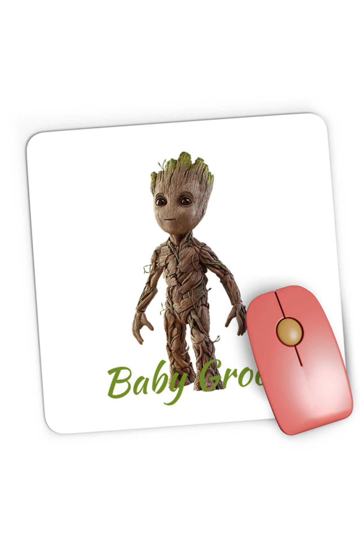 Mousepad Gaming Baby Groot Nature Living Planet Gamora Rocket, 21x19 cm