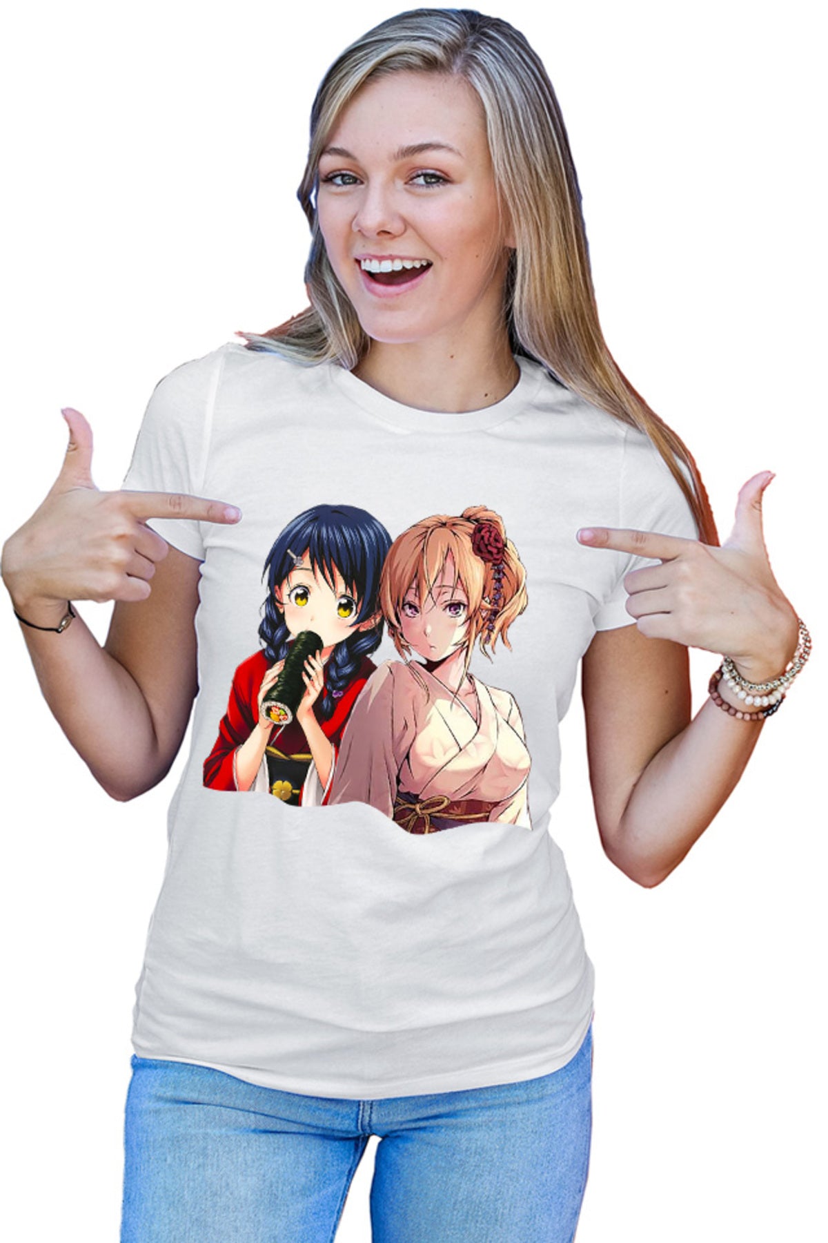 Tricou dama Food Wars Erina Megumi Matsuri Japan Kimono