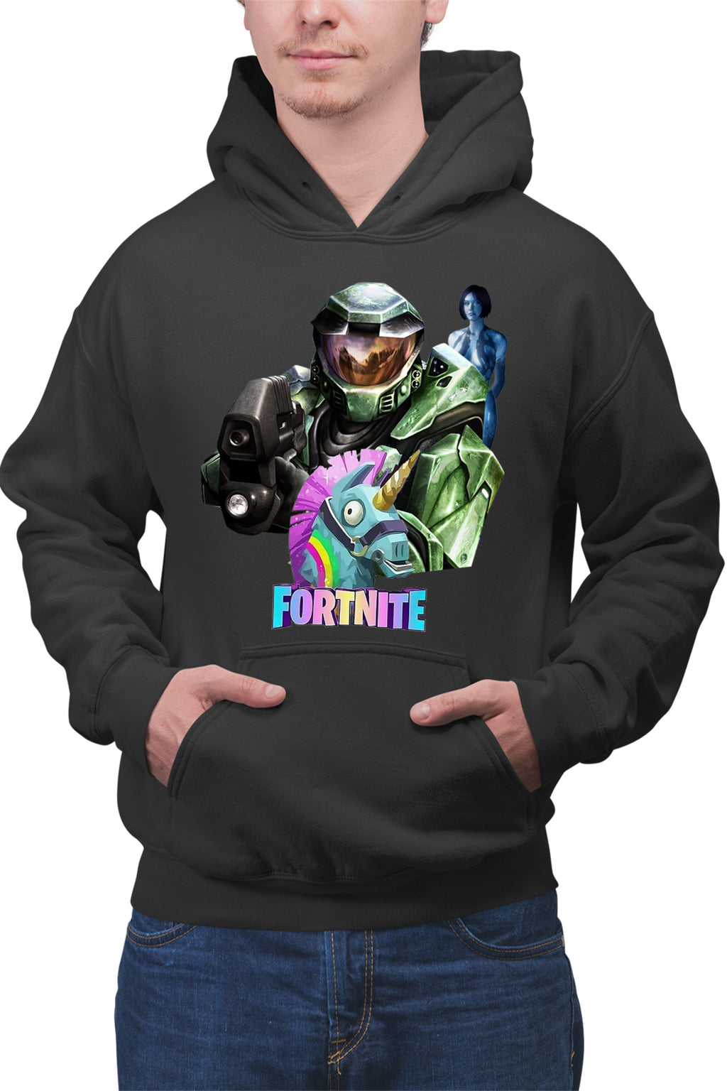 Hanorac barbati Halo Chief Cortana Fortnite Lama Battle