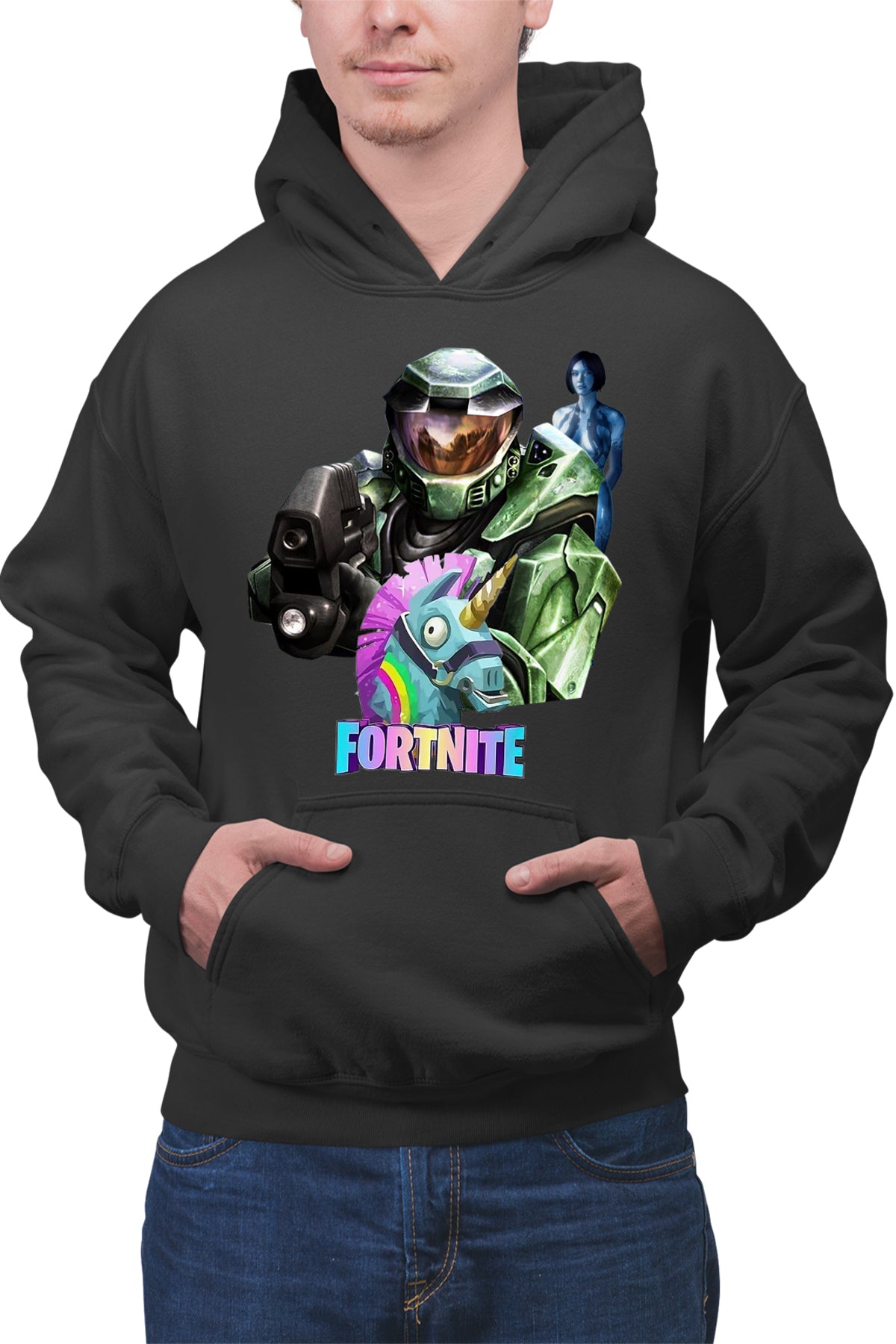 Hanorac barbati Halo Chief Cortana Fortnite Lama Battle