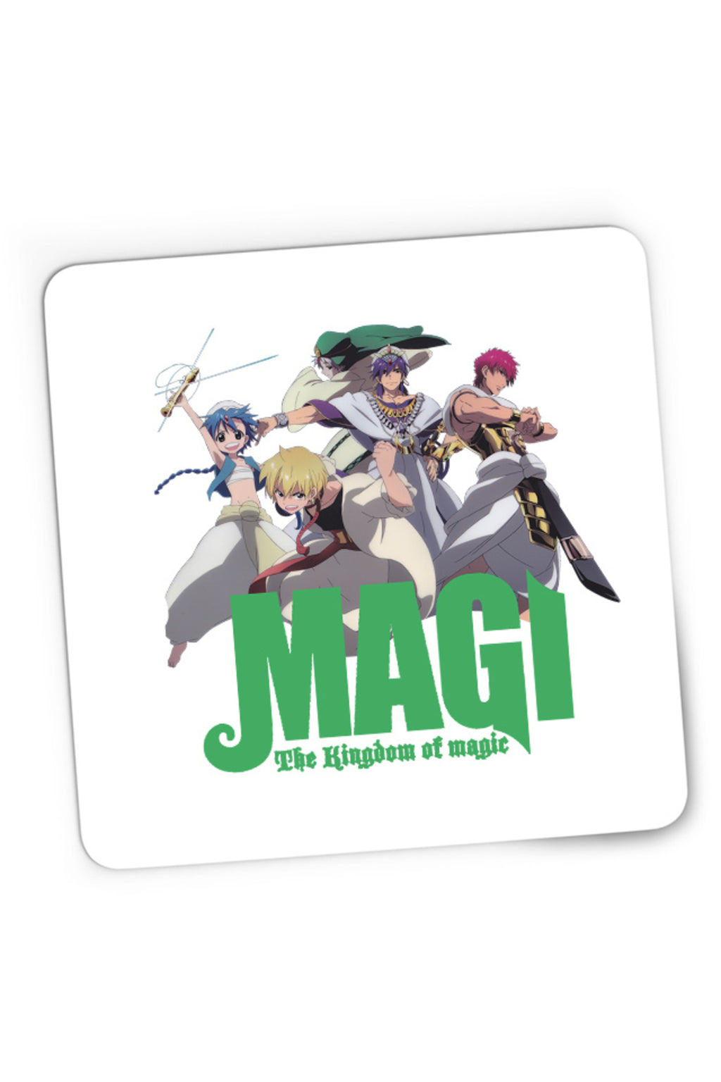 Mousepad Gaming Magi The Labyrinth of Magic Team Alladin Alibaba Sinbad Magic Anime, 21x19 cm